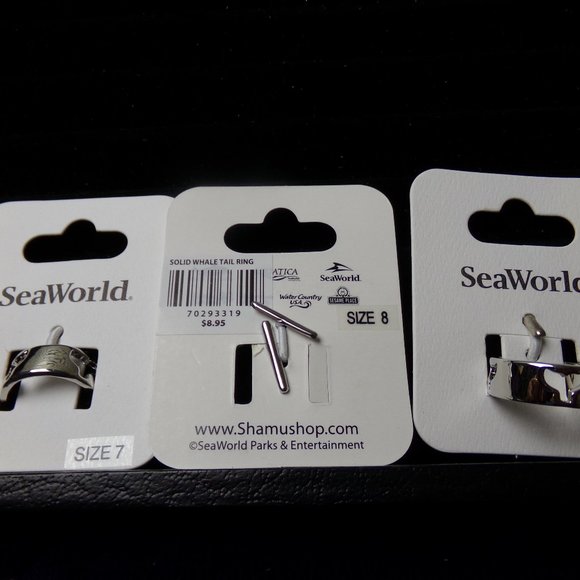 SeaWorld Whale Tail Band or ring size 7-8-9 - Picture 1 of 16